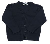 Tmavomodrý propínací svetr F&F