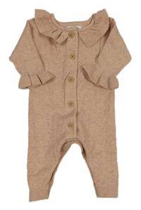 Starorůžový úpletový overal s volánkem F&F