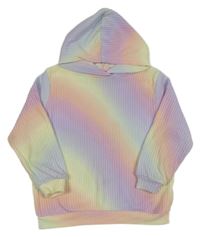 Barevná žebrovaná mikina s kapucí H&M