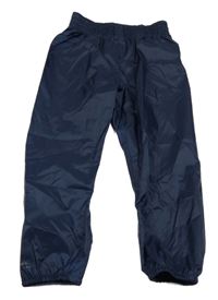 Tmavomodré šusťákové voděodolné kalhoty Decathlon