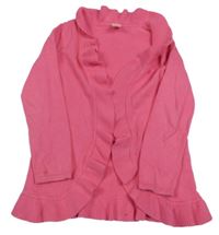 Růžový svetrový cardigan s volánky Gymboree