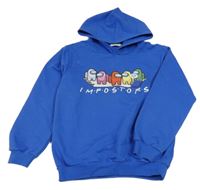 Modrá mikina s kapucí - Among US