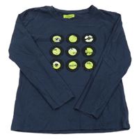 Tmavomodré triko s kolečky Alive