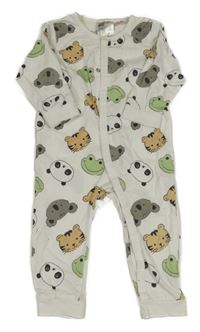 Bílý overal se zvířátky H&M