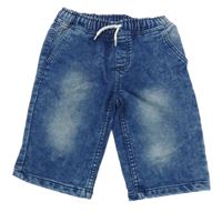 Tmavomodré teplákové riflové kraťasy Kiki&Koko