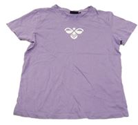 Lila tričko s logem Hummel 