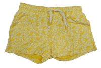 Žluto-bílé květované kraťasy H&M