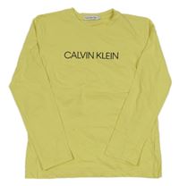 Žluté triko s logem Calvin Klein