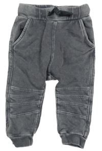 Šedé tepláky riflového vzhledu H&M