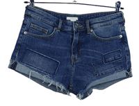 Dámské modré riflové roztřepené minikraťasy H&M