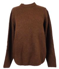 Pánský hnědý vlněný svetr Primark 