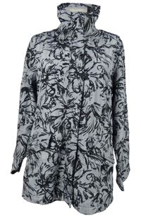 Dámská šedo-černá vzorovaná šusťáková jarní parka Tigi 