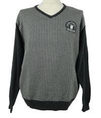 Pánský tmavošedo-šedý vzorovaný svetr Kitaro 