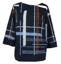 Dámská tmavomodrá vzorovaná halenka CreationL 