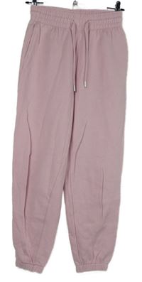 Dámské světlerůžové cuff tepláky H&M