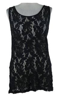 Dámský černý krajkový top Next 