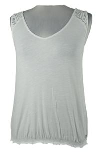 Dámský bílý top s krajkovými rukávy Esprit 