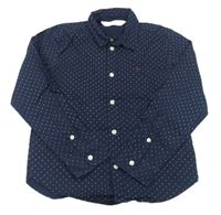 Tmavomodrá puntíkatá košile H&M