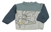 Bílo-modrošedá mikina s Bugs Bunnym C&A