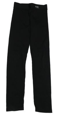 Černé žebrované legíny s nášivkou H&M