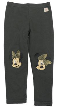 Šedé teplejší legíny s Minnie Disney