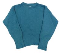 Petrolejový crop svetr Primark