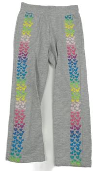 Světlešedé tepláky se srdíčky Pocopiano