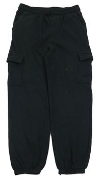 Černé cargo tepláky H&M