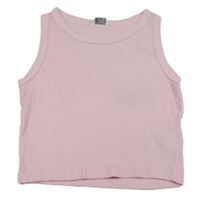 Světlerůžový žebrovaný crop top Primark