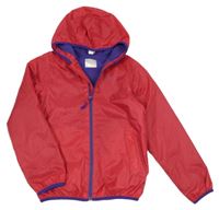 Rubínová šusťáková jarní funkční bunda s kapucí Quechua