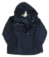 Tmavomodrá šusťáková nepromokavá bunda s kapucí Quechua