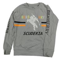 Světlešedé triko s koníkem a nápisem 