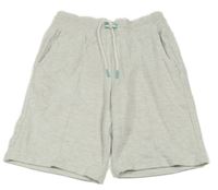 Bílo-světlemodré melírované teplákové kraťasy Primark