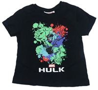 Černé tričko s Hulkem Marvel