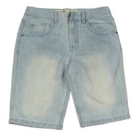 Světlemodré šisované riflové kraťasy Denim 