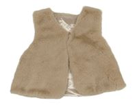 Béžová kožešinová podšitá vesta George