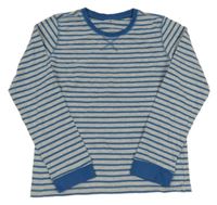 Šedo-modrý pruhované spodní triko Tchibo