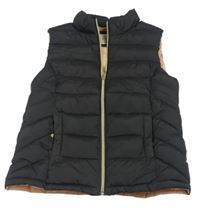 Černá prošívaná šusťáková zateplená vesta Zara