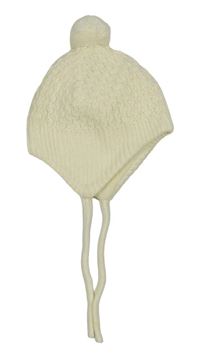 Smetanová čepice s bambulí H&M