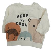 Smetanová mikina se zvířaty F&F