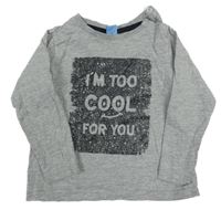 Šedé triko s nápisem DopoDopo