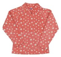 Růžová puntíkatá fleecová mikina Topolino