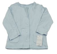 Nové - světlemodré propínací mikinotriko Matalan