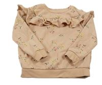 Růžová mikina s kytičkami a volánkem Nutmeg