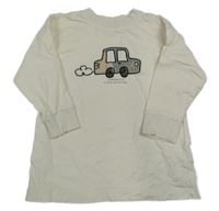 Světlebéžové triko s autem Next