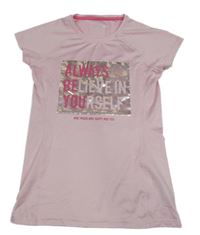 Světlerůžové sportovní tričko s nápisem Ergeenomixx