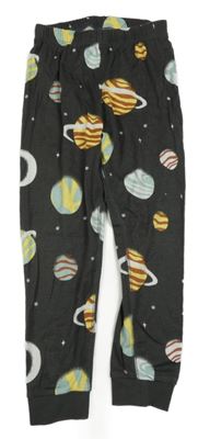 Tmavošedé pyžamové kalhoty s planetami Dopodopo