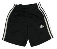 Černé sportovní kraťasy s pruhy Adidas