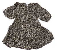 Hnědo-černé leopardí šaty M&S