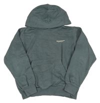 Tmavošedá mikina s nápisem a kapucí Jack & Jones
